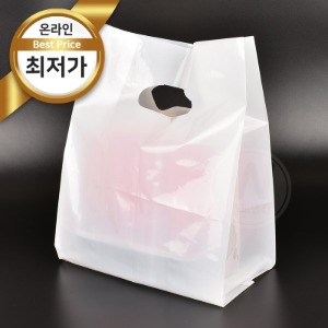 PE 유백 비닐쇼핑백(중) [1박스 100장] [장당50원~60원]